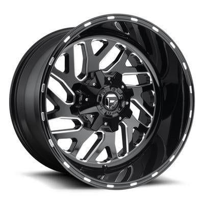 FUEL Off-Road Triton D581 Wheel, 20x7.5 with 8 on 6.5 Bolt Pattern - Black / Milled - D58120757215